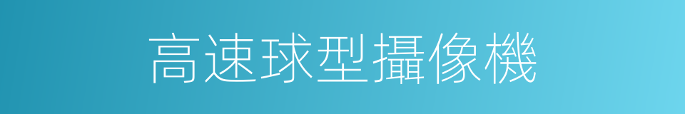 高速球型攝像機的同義詞