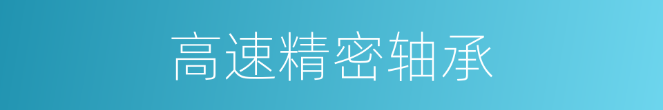 高速精密轴承的同义词