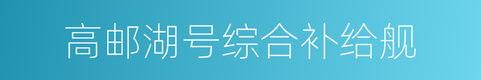 高邮湖号综合补给舰的同义词