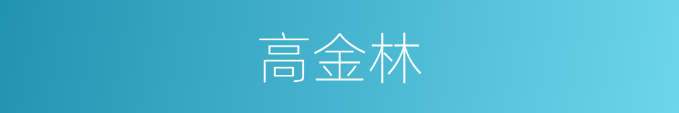 高金林的同义词