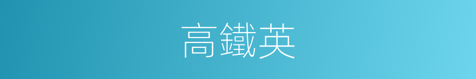 高鐵英的同義詞