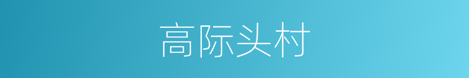 高际头村的同义词