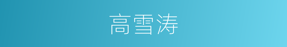 高雪涛的同义词