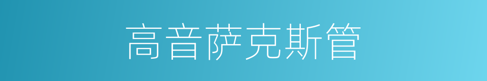 高音萨克斯管的同义词
