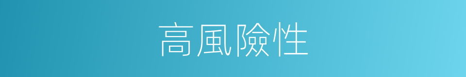 高風險性的同義詞
