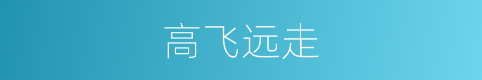 高飞远走的意思