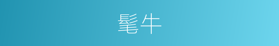 髦牛的意思