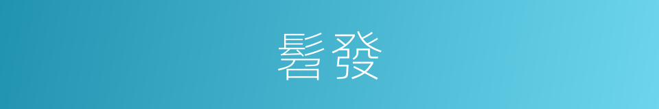 髫發的意思
