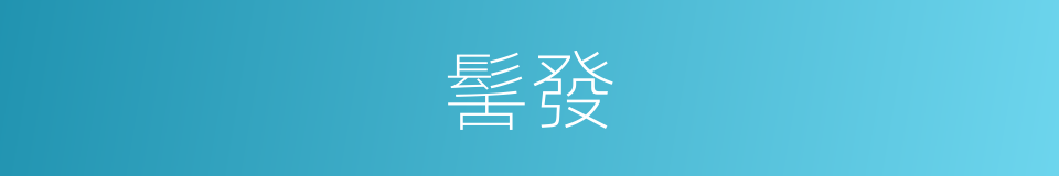 髺發的意思