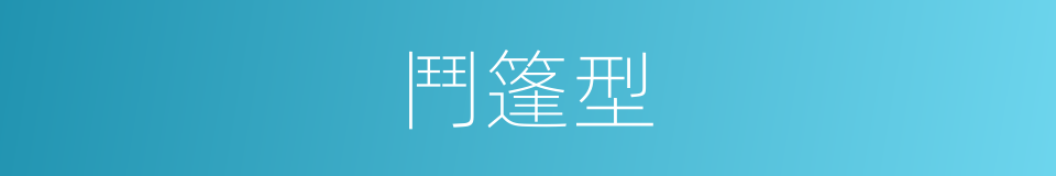 鬥篷型的同義詞