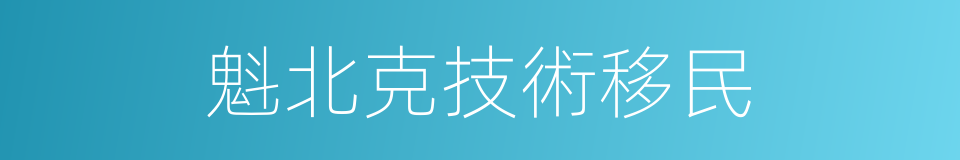 魁北克技術移民的同義詞