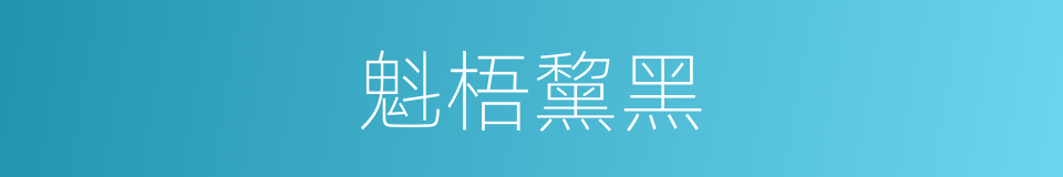 魁梧黧黑的意思
