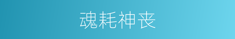 魂耗神丧的意思