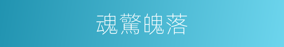 魂驚魄落的意思