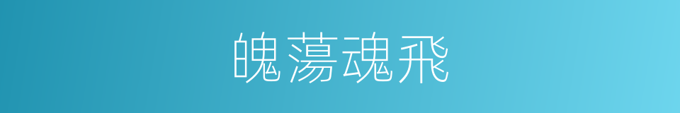 魄蕩魂飛的意思