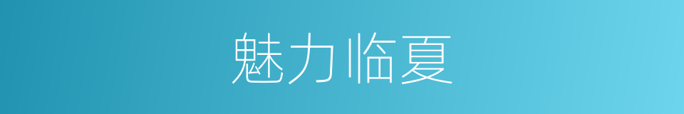 魅力临夏的同义词