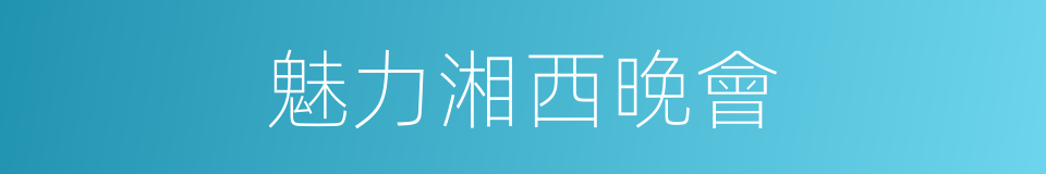 魅力湘西晚會的同義詞