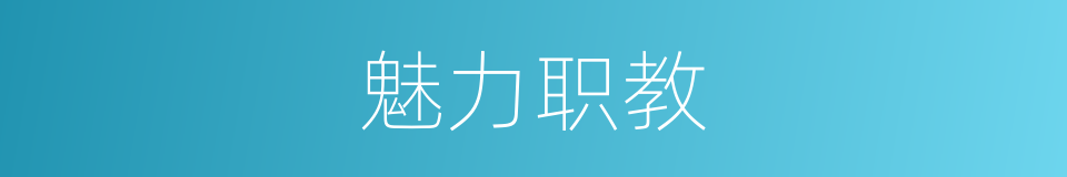 魅力职教的同义词