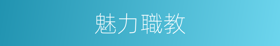 魅力職教的同義詞
