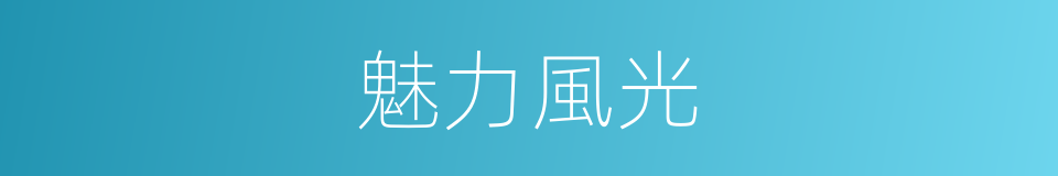 魅力風光的同義詞