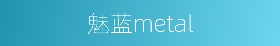 魅蓝metal的同义词