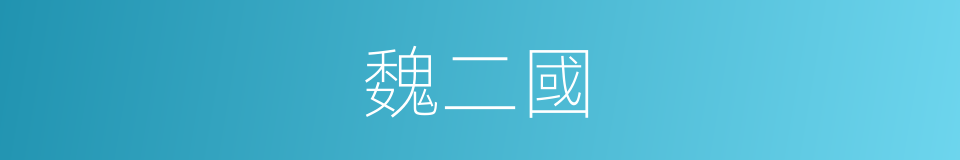 魏二國的同義詞