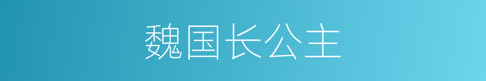 魏国长公主的同义词