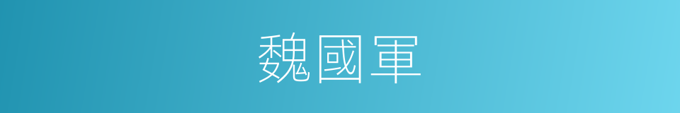 魏國軍的同義詞