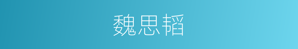 魏思韬的同义词