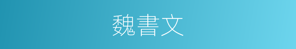 魏書文的同義詞