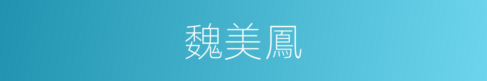 魏美鳳的同義詞