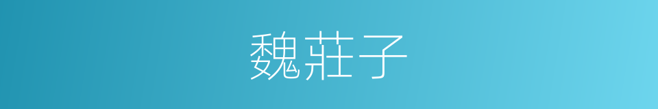 魏莊子的同義詞