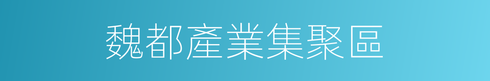 魏都產業集聚區的同義詞