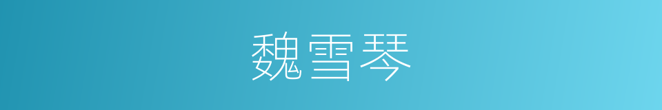 魏雪琴的同义词