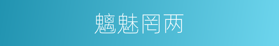 魑魅罔两的意思