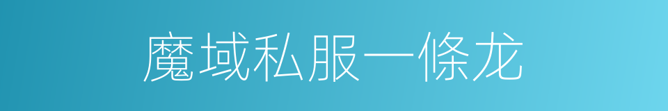 魔域私服一條龙的同義詞
