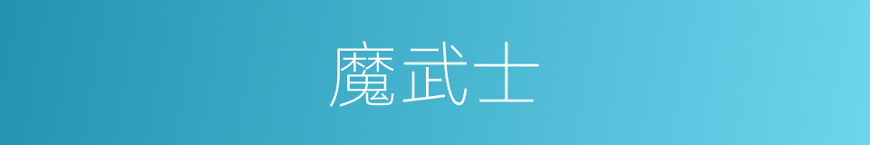 魔武士的同义词