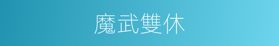 魔武雙休的同義詞