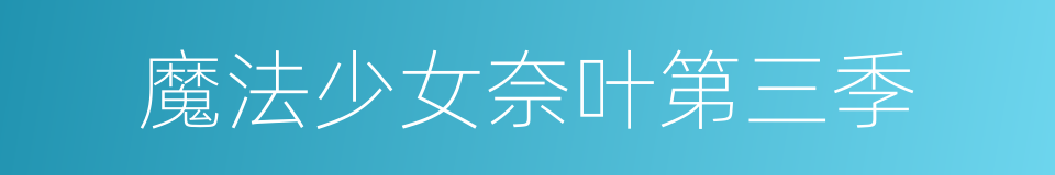 魔法少女奈叶第三季的同义词