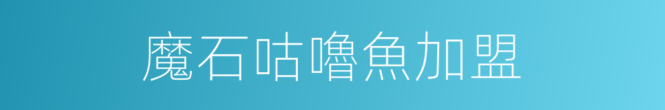 魔石咕嚕魚加盟的同義詞
