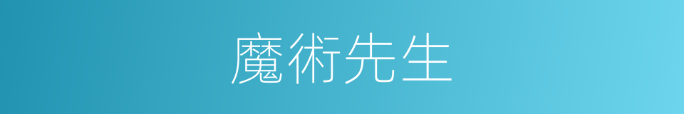 魔術先生的同義詞