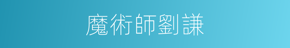 魔術師劉謙的同義詞