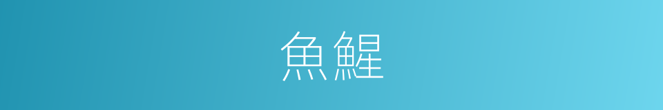 魚鯹的意思