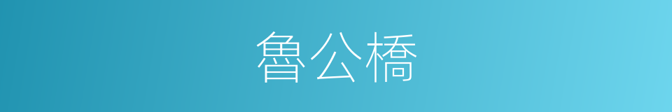 魯公橋的同義詞