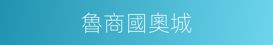 魯商國奧城的同義詞