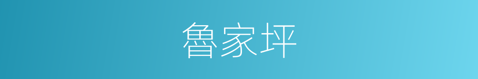 魯家坪的同義詞