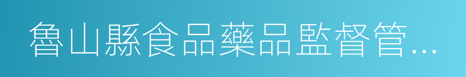 魯山縣食品藥品監督管理局的同義詞