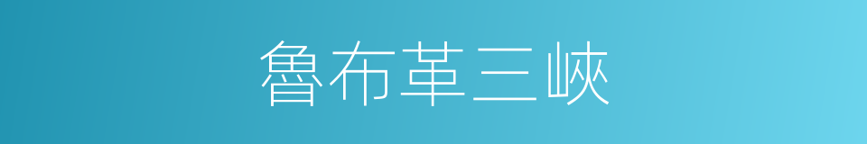 魯布革三峽的同義詞