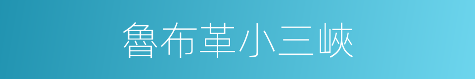 魯布革小三峽的同義詞
