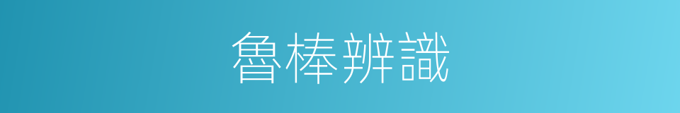 魯棒辨識的同義詞